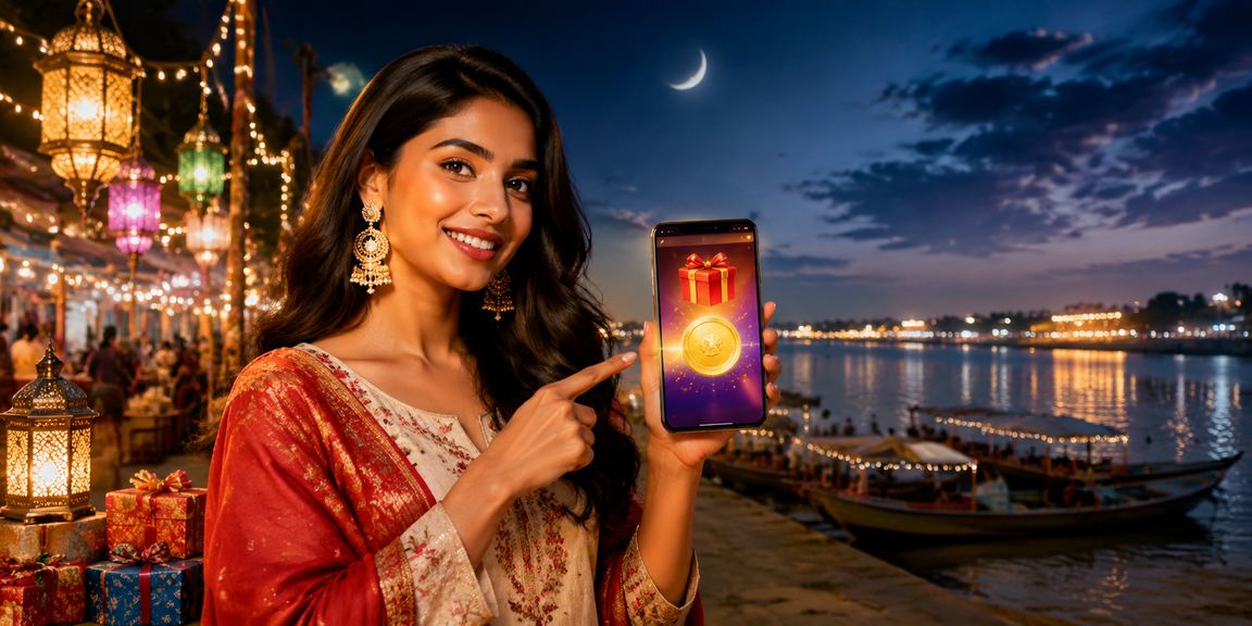 A user watching a live event on mobile during the Eid festival in Bogura